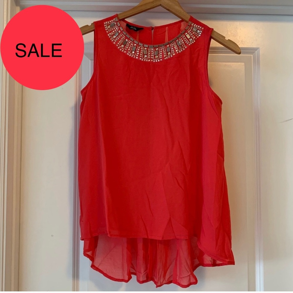 Bebe Embellished High Neck Blouse